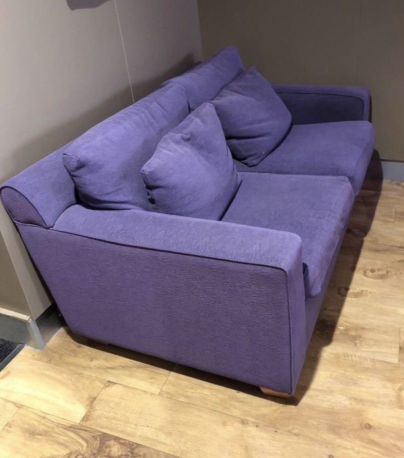 Purple couch in Peebles, Scottish Borders Gumtree