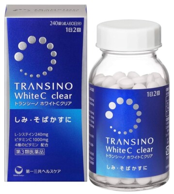 Transino Trans ino White C clear 240 tablets L-Cysteine Vitamin C Japan