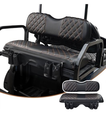 254  Golf Cart Seat Covers for Club Car & EZGO & Yamaha Durable Vinyl Black