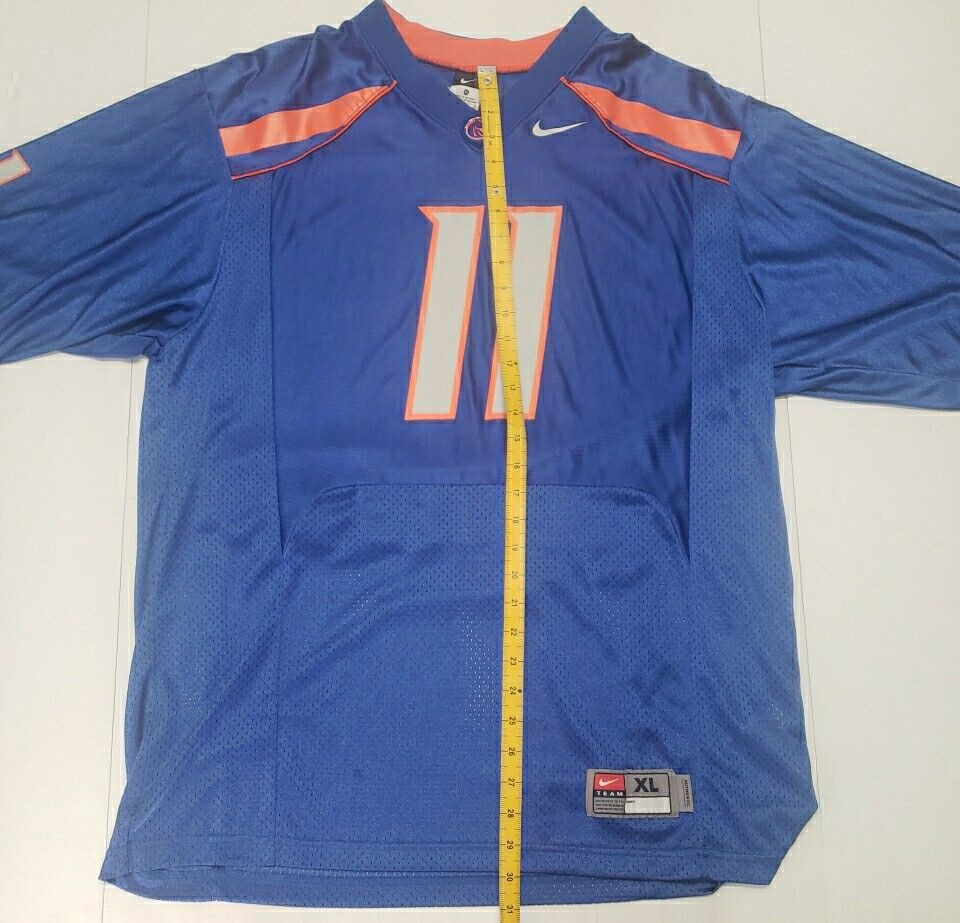Nike Boise State University BSU Broncos Football Jersey #11 Men's XL Blue EUC