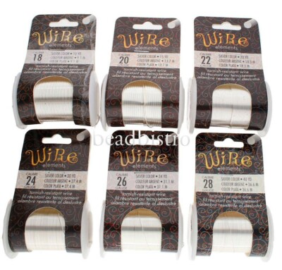 Silver Plated BeadSmith Craft Wire, Tarnish Resistant Wire Elements (8+ Gauges)
