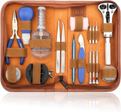 Professional & Beginner-Focused 147PC Watch Repair Kit with Anti-Magnetic Tools