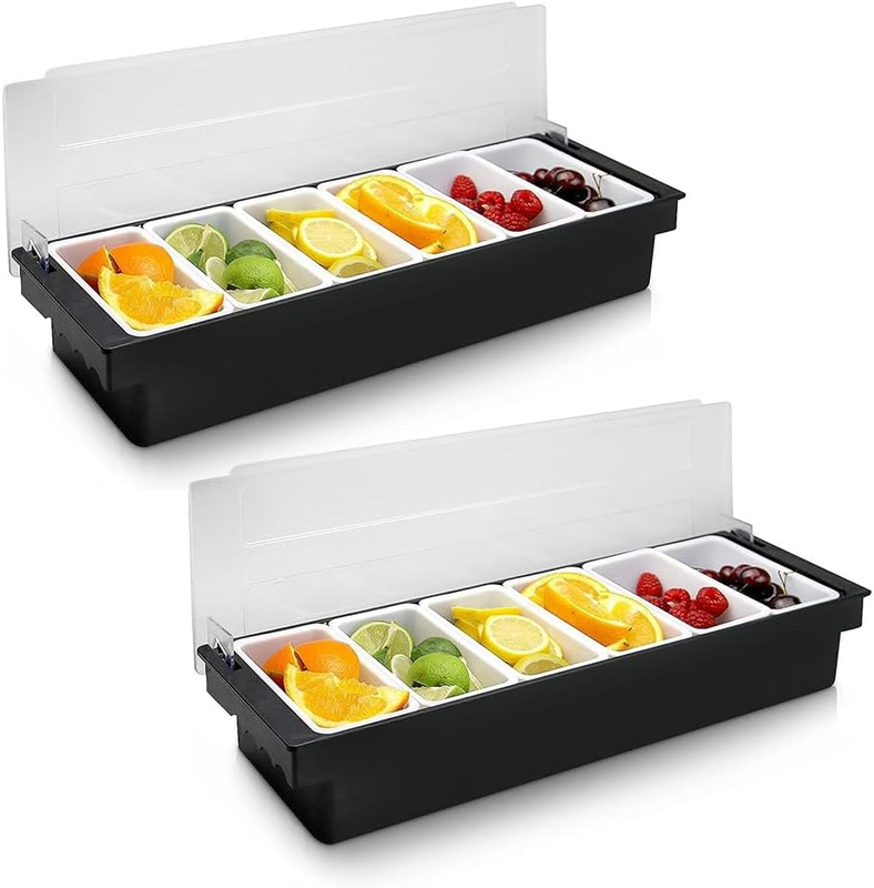Fruit Storage Containers for Fridge,6 Compartments Snack Box Container, for Frui