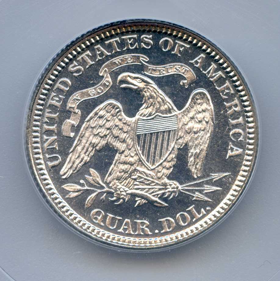 Stunning  1884 25C (Proof) Liberty Seated Quarter. ICG Graded PR 66. Lot #2684