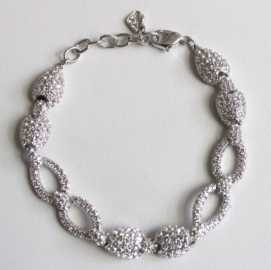 【即納 手元あり】Zumbito Bracelet With Swarovski Crystals Matrix Tennis bracelet, Mixed round cuts, White, Rhodium