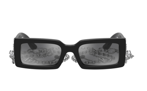 Pre-owned Dolce & Gabbana 0dg4416-501/6g Black Sunglasses In Gray