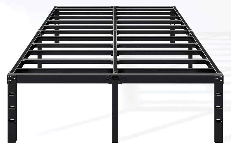 12 Inch Full Bed Frame - Sturdy Metal Platform Full Size, No Box Spring Needed, Heavy Duty, Easy Assembly, Strong Bearing Capacity, under Bed Storage, Black