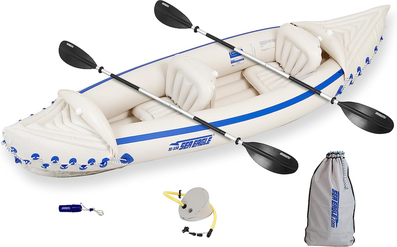 Boat With Seats, Paddles, Bag And Pump-a