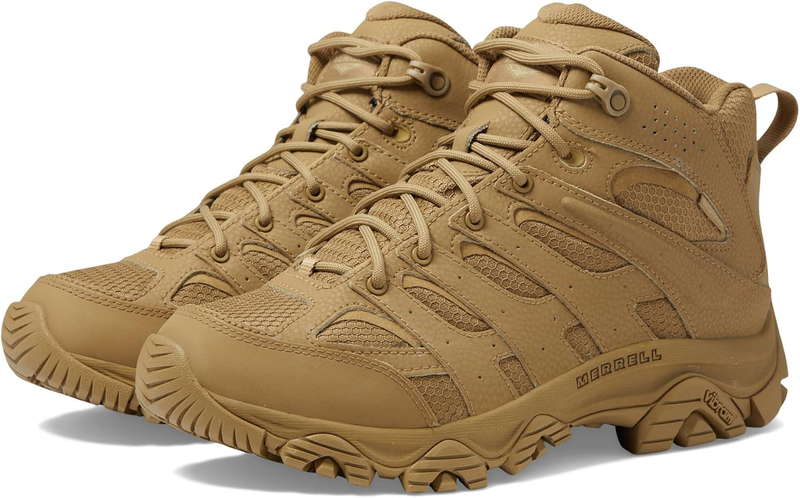 Merrell mens Moab 3 Tactical Mid Waterproof Boots, Coated Leather & Mesh Upper C