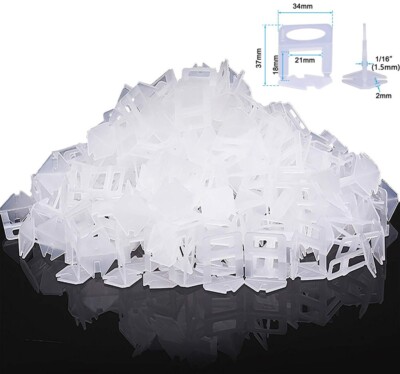 100X 1/16'' Tile Spacer Clip Leveling System Floor Wall Tile Stone Installation