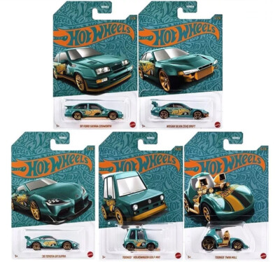 2024 Hot Wheels 56th Anniversary Pearl & Chrome F Case (5 Cars Set) HDH54-956F