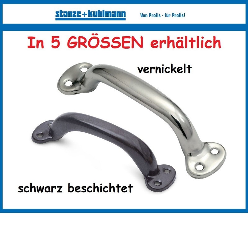 Stahl Hohlgriff MÃ¶Belgriff Nickel Silber / Schwarz 88 115 123 137 161 197 Mm Sta