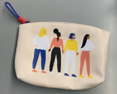IPSY CONFIDENCE COMES FROM  WITHIN GLAM BAG With Red Lining MAKEUP BAG