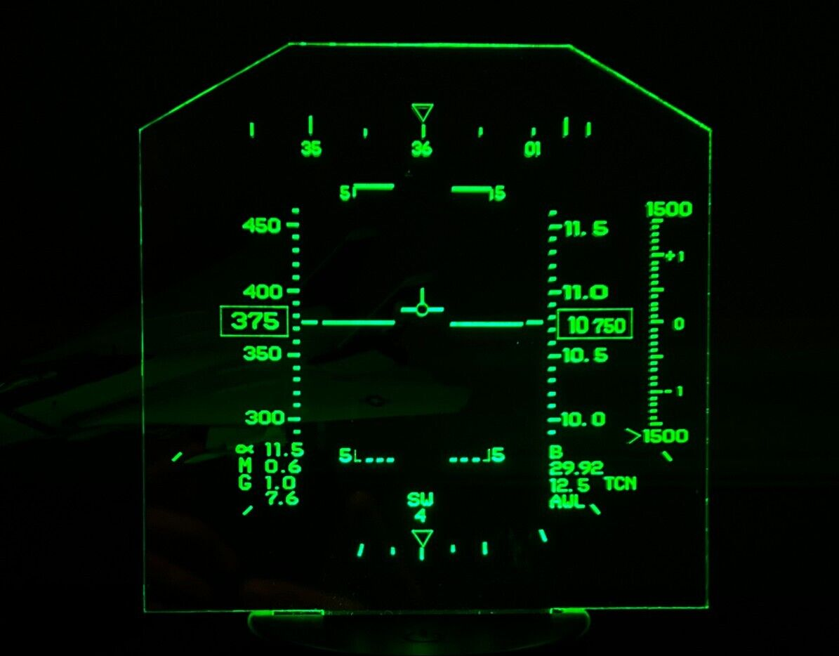 F14 Tomcat Heads Up Display -HUD- LED Light -Sign - Night Light-