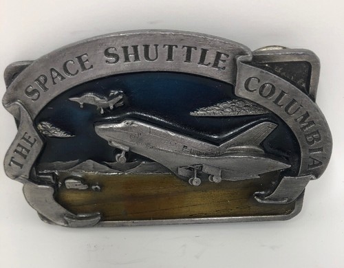 Vintage The Space Shuttle Columbia Belt Buckle NASA 1982 Bergamot Brass Works