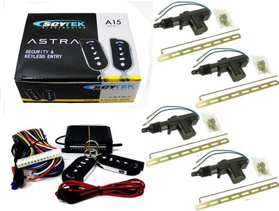 Scytek A15 Keyless Entry Car Alarm Security System, 2 Key Fob 4 Door Locks