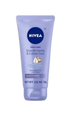 (2) Nivea  Hand Creams Macadamia Oil & Lotus Flower  2.6 oz (74 g)