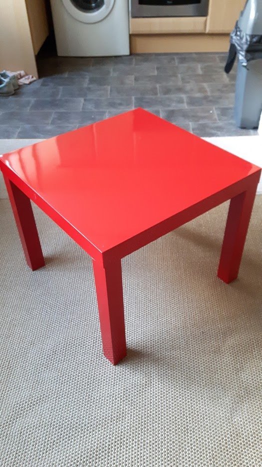 Ikea LACK side table High gloss red in Horfield, Bristol Gumtree
