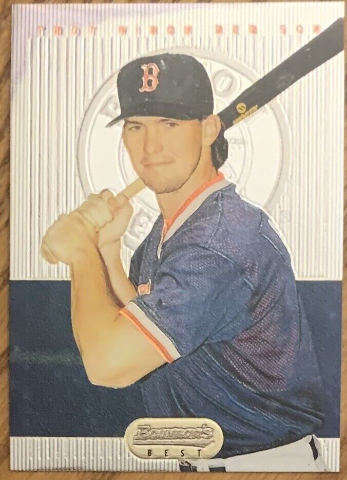 TROT NIXON, '95 BOWMAN'S BEST ROOKIE CARD IN EXCELLENT CONDITION ! RED SOX STAR. rookie card picture