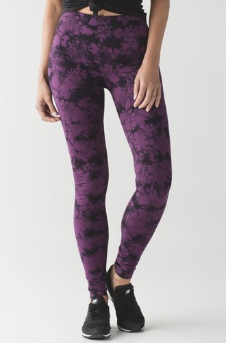 Lululemon Wunder Under Tie dye Shibori HiRise Magenta Pink