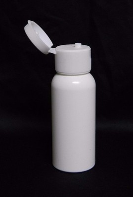 2 oz White Plastic Bottles with Flip Top Caps total of Six NEW