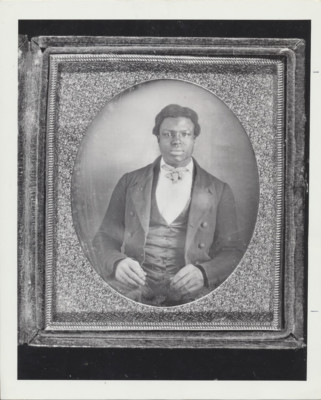 PHOTO OF WELL-DRESSED AFRICAN-AMERICAN MAN FROM NEGATIVE ON PHOTO PAPER