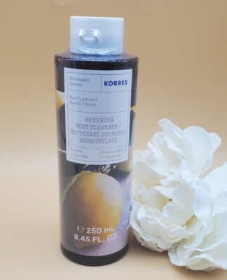 Korres Basil Lemon Renewing Body Cleanser 8.45 Fl New 