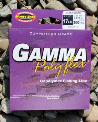 17 lb GAMMA Polyflex Copolymer Ultra Clear Fishing Line 300 yards