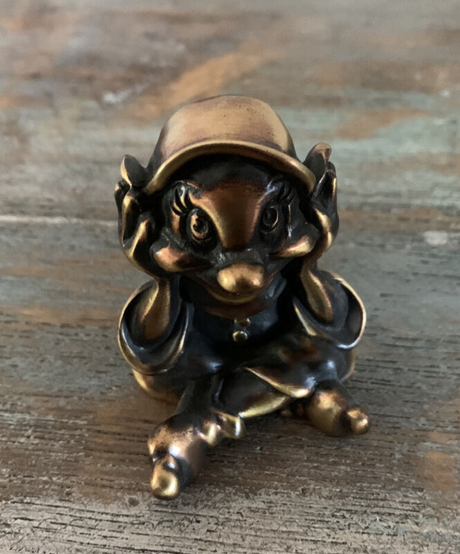 Vintage Disney Solid Bronze Dopey Figurine