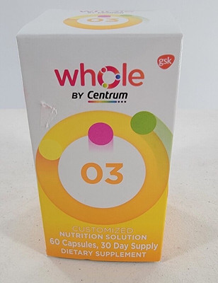 NEW Whole By Centrum 03 Customized Nutrition Solution C D3 Magnesium Zinc 2025