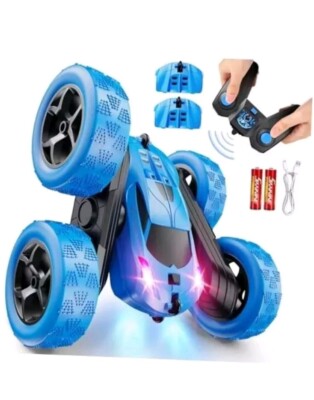Remote Control Car, RC Cars Toys for Kids Ages 6-12, 4WD Stunt Car With 2 Batts