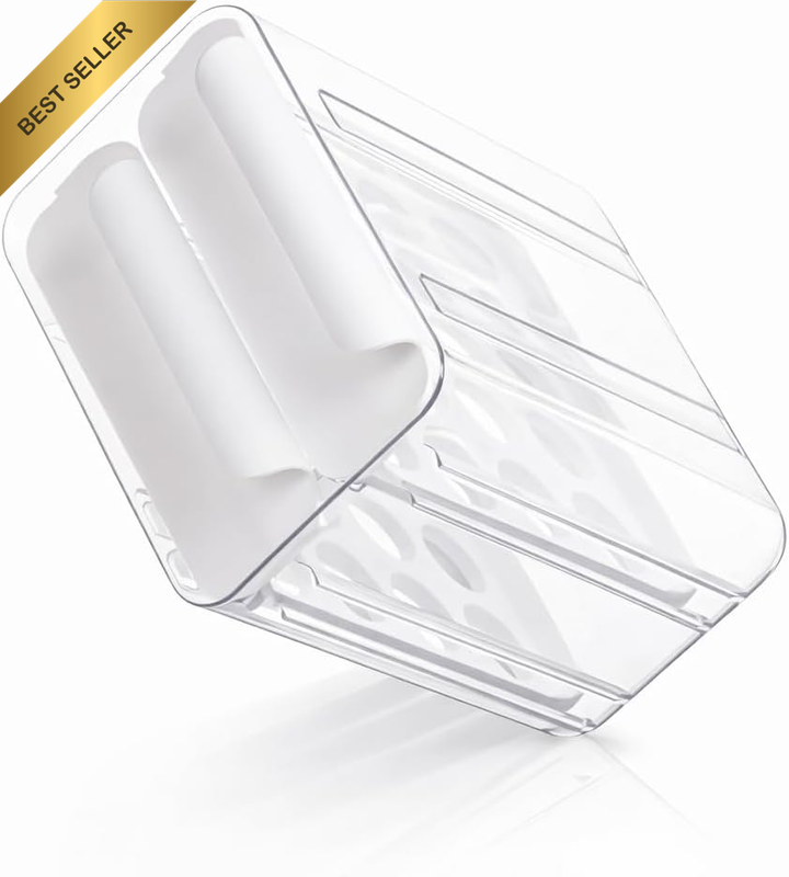 2-Layer Stackable Egg Holder for Refrigerator - Capacity Clear Egg Storage Conta