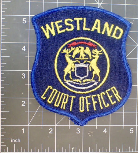 Vintage Court Officer Embroidered Patch Westland, Michigan