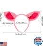 EVERMARKET Plush Pig Ears Headband Horns Headband,Halloween Christmas Festival Theme Party Animal Cosplay Costume Headwear (Pig)