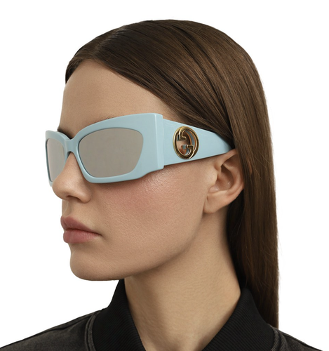 GUCCI GUCCI GG1412S-005 BLUE SUNGLASSES