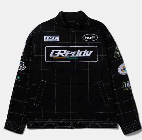 Pre-owned Huf X Greddy Racing Team Jacket Mens Size Large In Multicolor