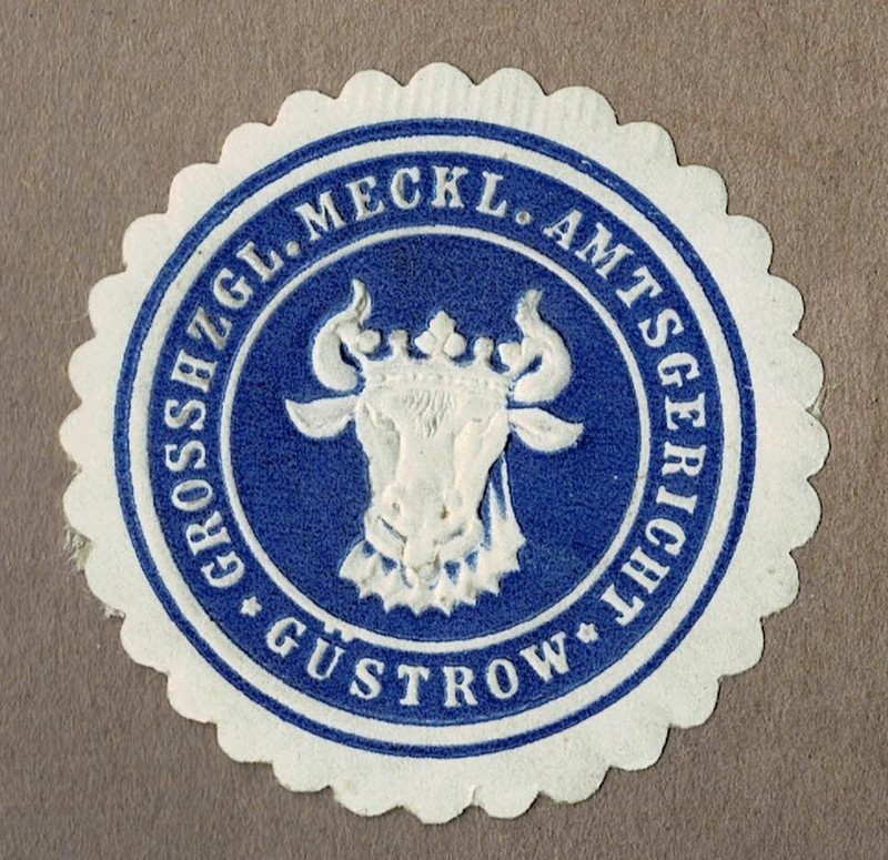 Siegelmarke Mecklenburg: Grosshzgl. Meckl. Amtsgericht GÃStrow