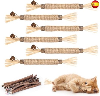OSDUE Palitos de Catnip para Gatos, 21 Piezas Masticar Palos Gato Naturales