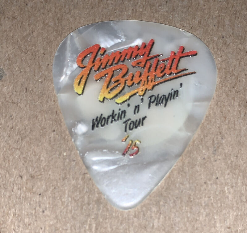 2015 Jimmy Buffett White Pearl Guitar Pick Workin