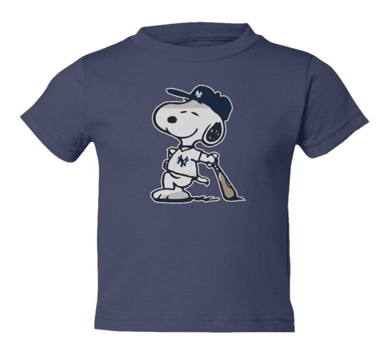 Snoopy Baseball NY Yankees Toddler T-Shirt