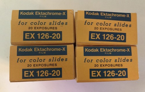 VTG Kodak Ektachrome-X 126-20 Color Slides 125 Cartridge New Sealed 80 Exposures