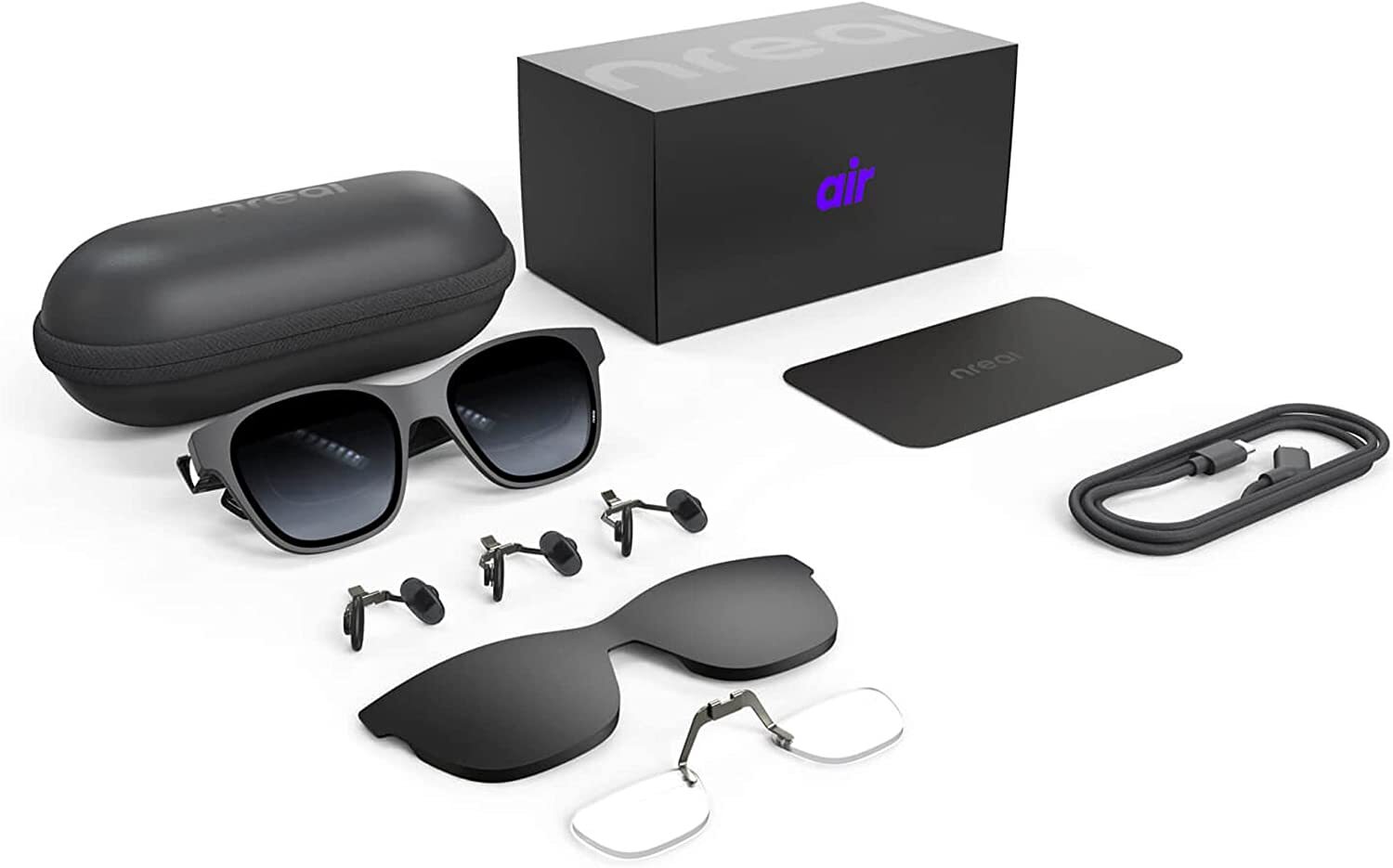 Nreal Air Glasses Black AR VR Glasses Smart Glasses 2022 NRー Nreal Air Glasses Black AR VR Glasses Smart Glasses 2022 NRー