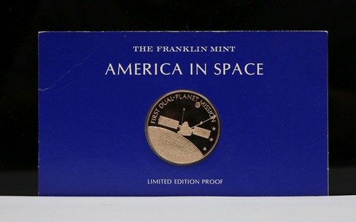 1977 AMERICA IN SPACE SERIES RARE BRONZE PROOF  MEDAL ORG PACKAGING #1350
