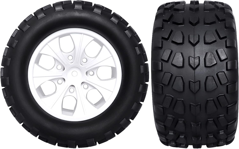 Glued 2.8" RC Tires and 12Mm Hex Wheels Set for Traxxas Rustler Stampede Hoss