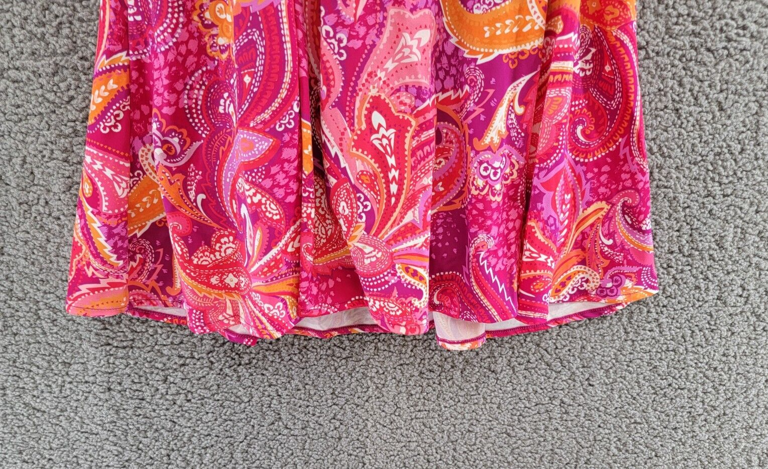 Swim Solutions Tummy-Control Bow-Front Swim Dress Women's 8 Fuchsia Pull On - Picture 12 of 14