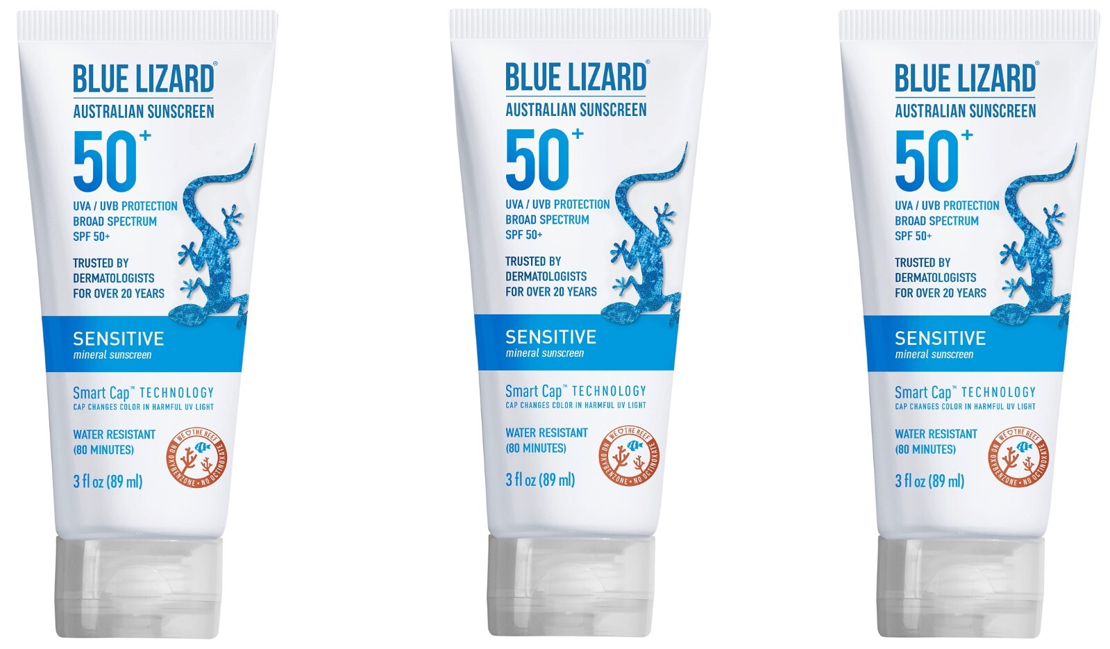 【パレオな男】ブルーリザードオーストラリアンサンスクリーン3つセット（絶版品） Blue Lizard Sensitive SPF 50+ Mineral Australian Sunscreen