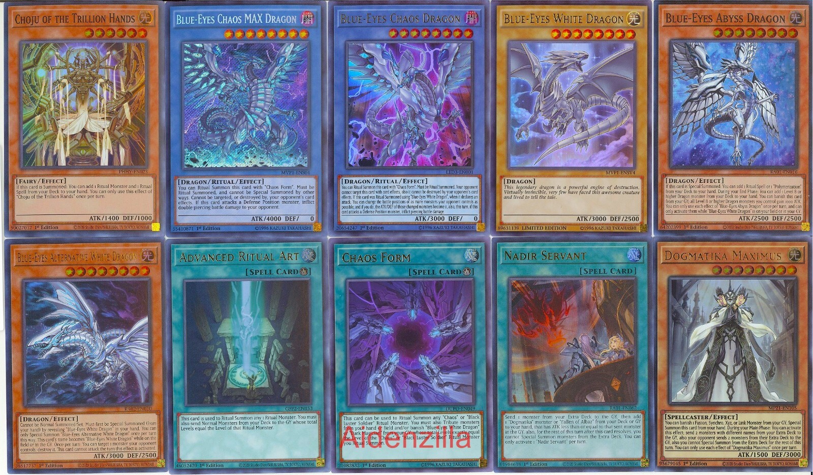 Yugioh Blue-Eyes Chaos MAX Dragon Deck - Alternative White Dragon Dogmatika  | eBay