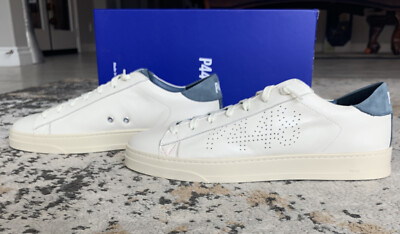 NIB P448 Designer Mens 45 EU 11 Cream  JACK Italian Sneaker Shoes RP $350