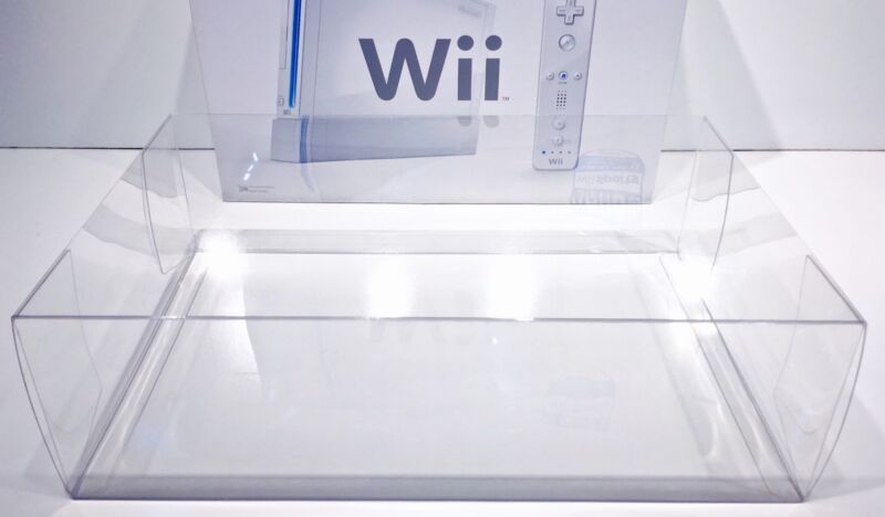 1 Clear Console Box Protector NINTENDO Wii Console Box  Original Size!   Read! 