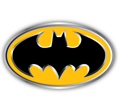 Batman Logo Shaped Vinyl Decal Sticker